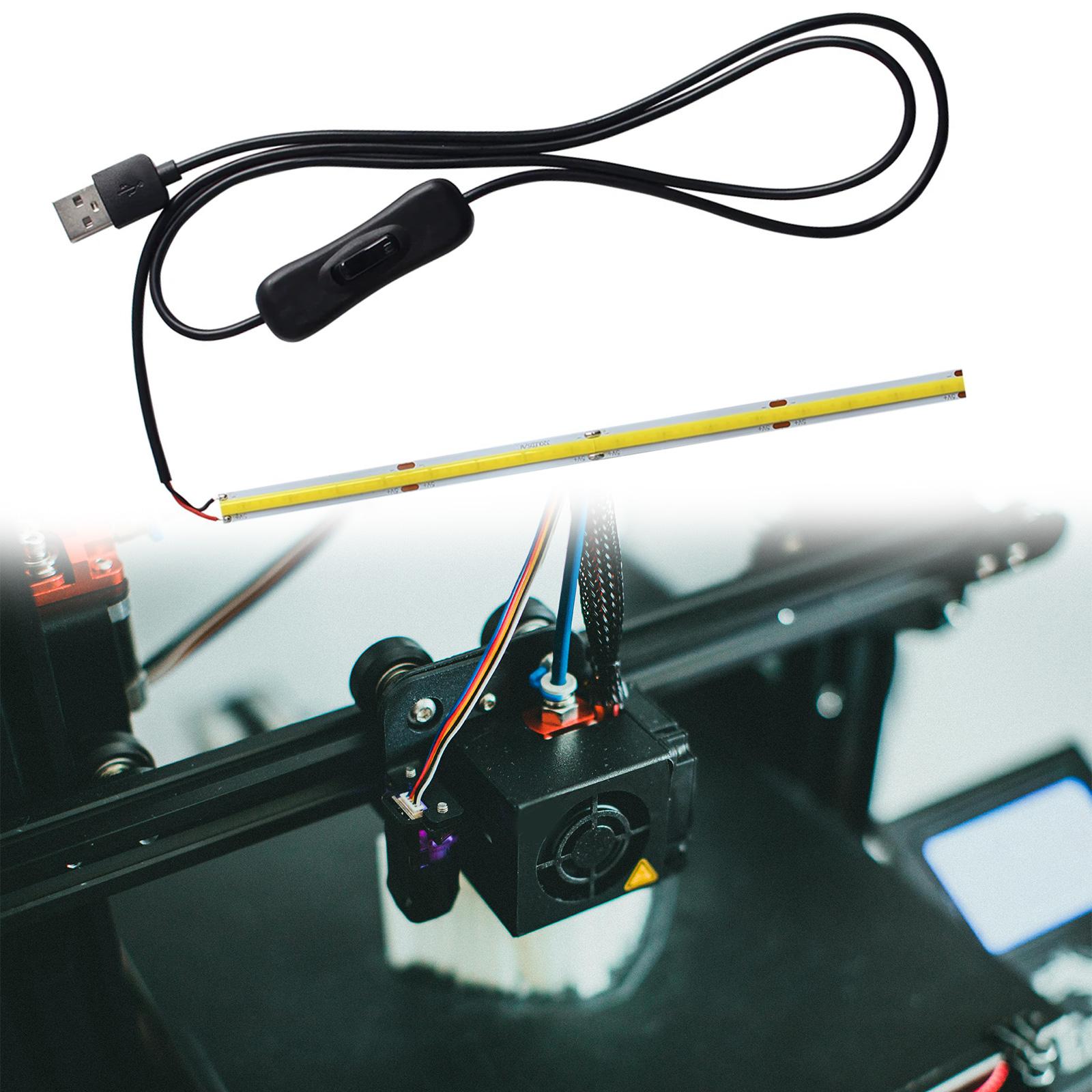 

High Brightness 5VCOB LED Strips for Kobra3 LED Light Kit 5V Lighting Lamp 3D Printing USB Compatible Easy to Installs 1