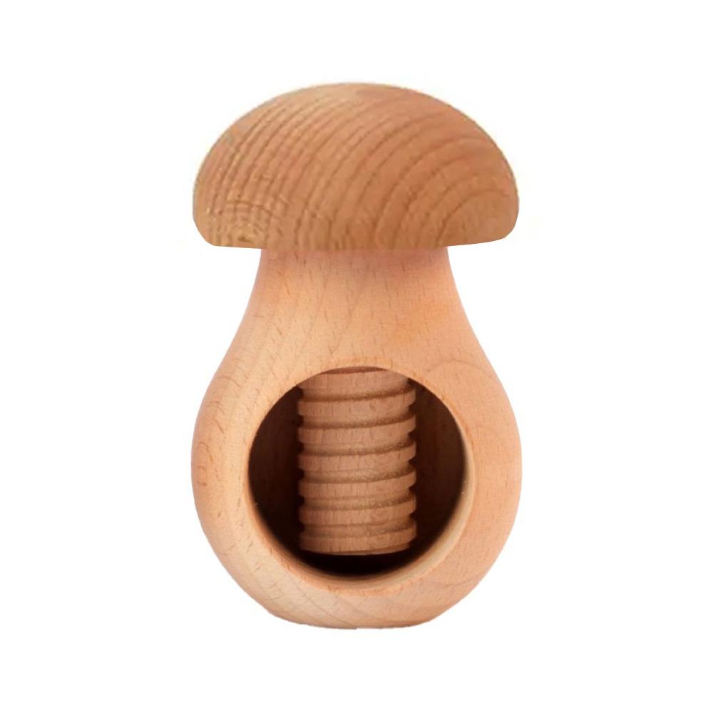Practical Wooden Nutcracker Easy Cracking Mushroom Shaped Walnut Opener Multifunctional Walnut Plier