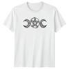 Triple Moon Pentagram Wiccan Symbol TShirt Wicca Spirituality Birthday Gift