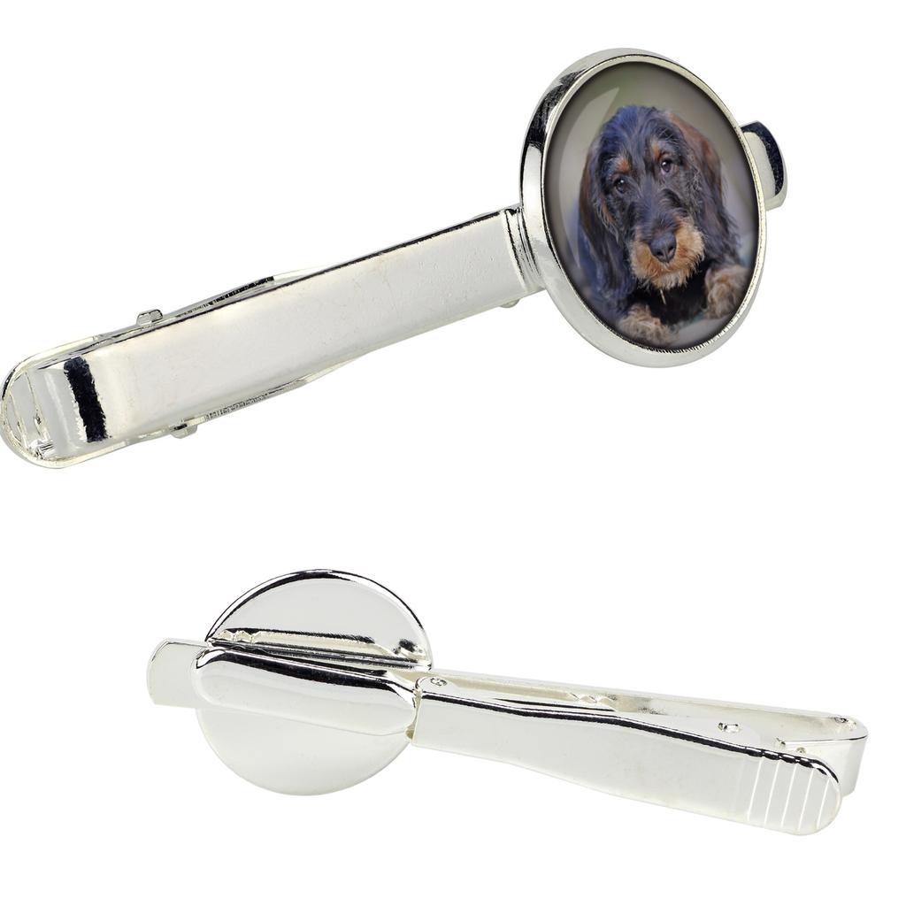 Dackel Rauhaardackel, Wiener Hund, Dachshund - Krawattennadel in einer Schachtel, stilvolle Krawatte, personalisierter Schmuck von der Marke Art-Dog