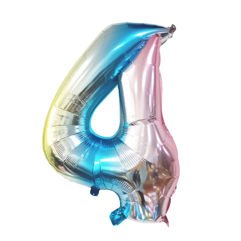 32" Gradient Color Aluminum Balloon for Birthday Party Decoration