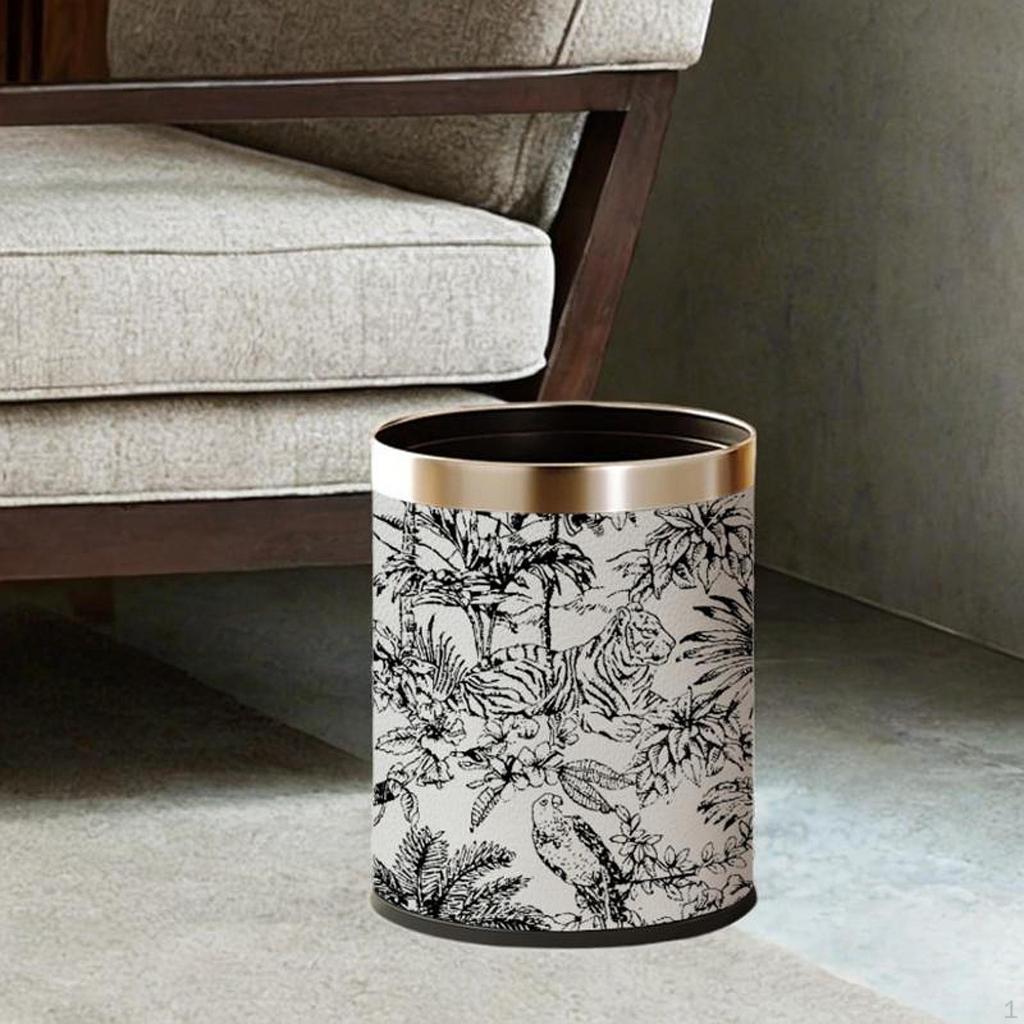 10 L Double-Walled, Decorative, Versatile Trash Can for Bathroom, Office, Living Room, Toilet,