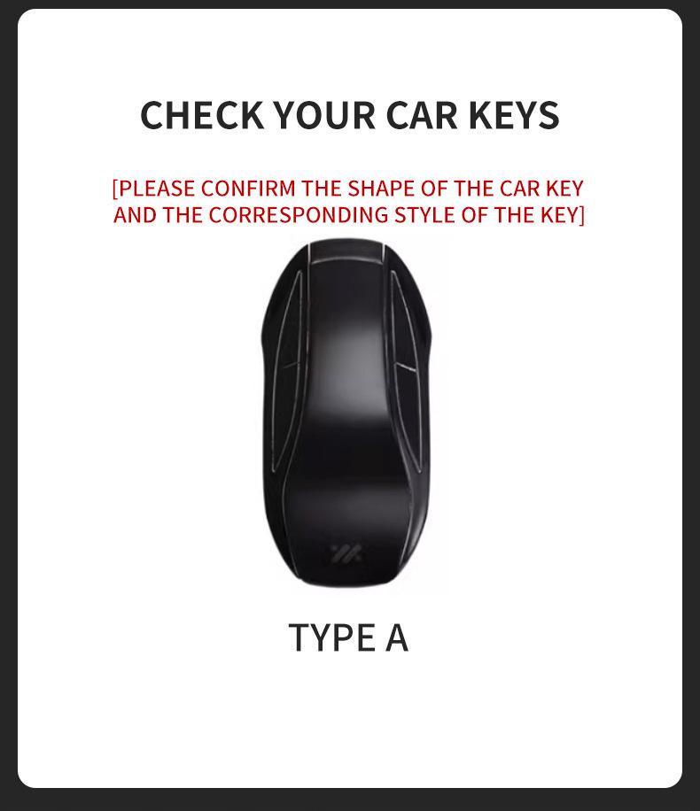 Zhiji L7 Key Cover: Suede LS7 Car Key Case with Buckle, Unisex Interior Accessory
