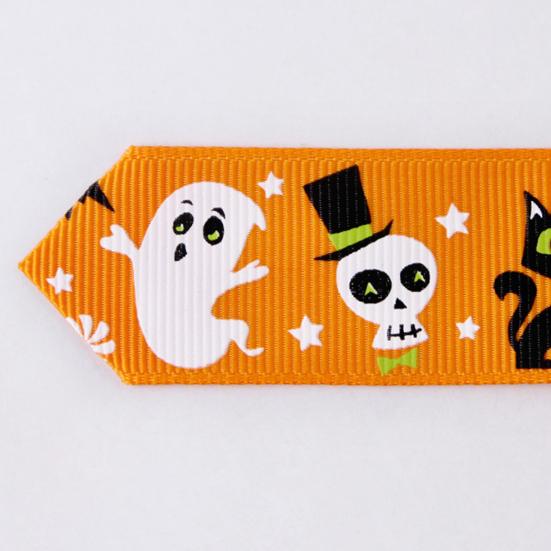 Halloween Dog Tie Collar Pets Pumpkin Ghost Necktie Adjustable Necktie Collar for Cat Doggy Festive Holiday Dress-up Accessories