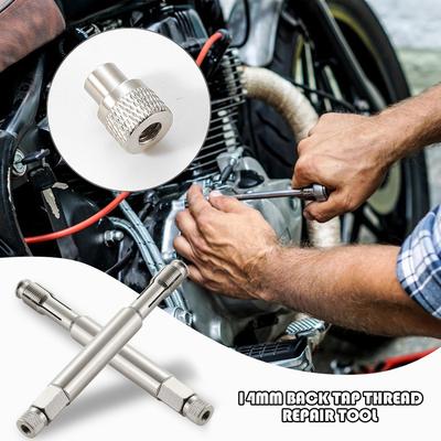 Back Tap Thread Fixer Tool Spark Plug Thread Chaser Tool for M14 Secure Grip Automotive Maintenance Equipment for Professionals