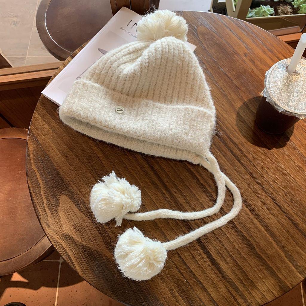 

Womens Cozy Knit Hat With No Brim And Super Warm Cotton Material For Autumn білий