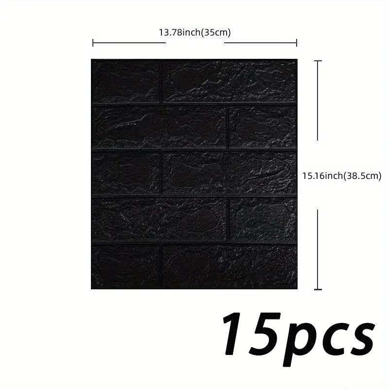 3D anti fouling self-adhesive bedroom retro solid color wall sticker 38.5X35cm waterproof wallpaper