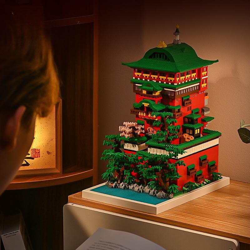 Challenge Sakura Tree House Mini Blocks Toy Architecture Magic Castle Beautiful Cabin Oil House For Girl Present Birthday Gift