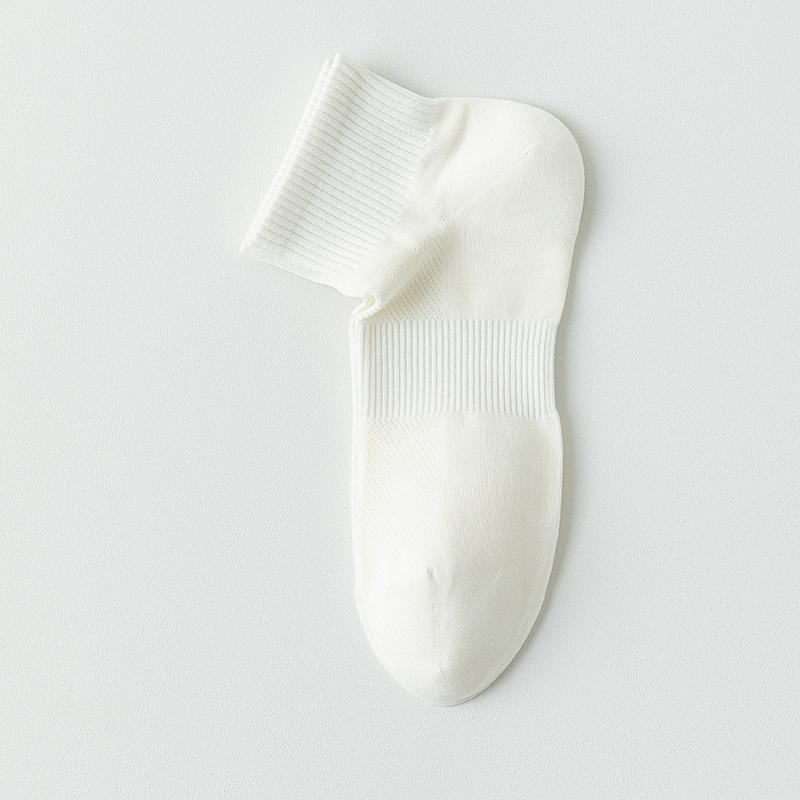 Șosete de vară pentru bărbați, din plasă respirabilă, subțiri, până la jumătatea gambei: Stil Simplu și Elegant, Culoare Curată și Revigorantă, Șosete Scurte Casual