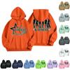 Unisex Lightweight Long-Sleeve Printed Hooded Pullover Sweatshirt