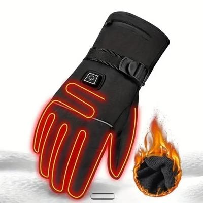 [Wiederaufladbare beheizbare Handschuhe] 1 Paar Wiederaufladbare beheizbare Handschuhe | Stoff mit Fleecefutter, Wintersport-Essentials, Effiziente Heizung für Outdoor