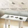 Extendable Dining Table, 140/180 X 80 Cm Kitchen Table for 6-8 People, for Kitchen, Dining Room, White