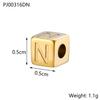 CARLIDANA Stainless Steel Square Charms A-Z Letter Loose Spacer Beads Pendant DIY Bracelet Necklace Jewelry Making Accessories