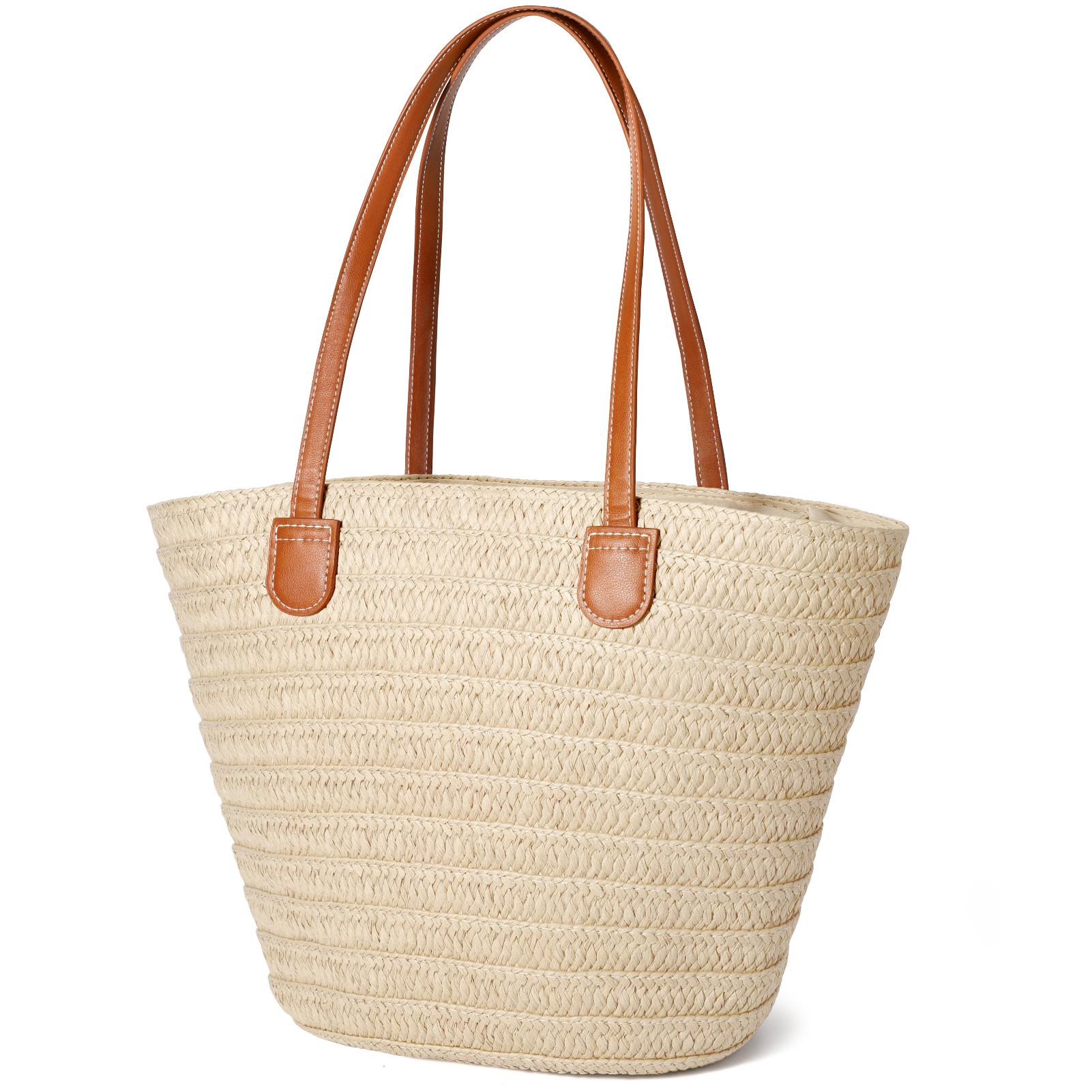 

Straw Bags for Women Summer Straw Beach Bag Straw Purse Shoulder Handbags Large Beach Tote for Summer Vacation
