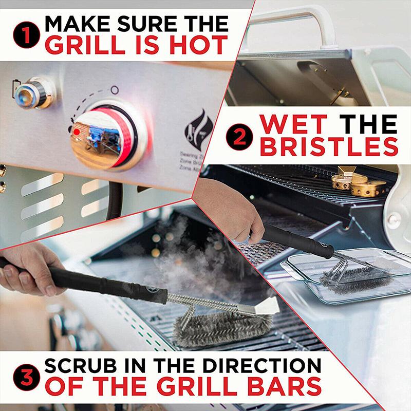 Bbq Grill Kartáč Čisticí nástroj Grilování Nerezový drát