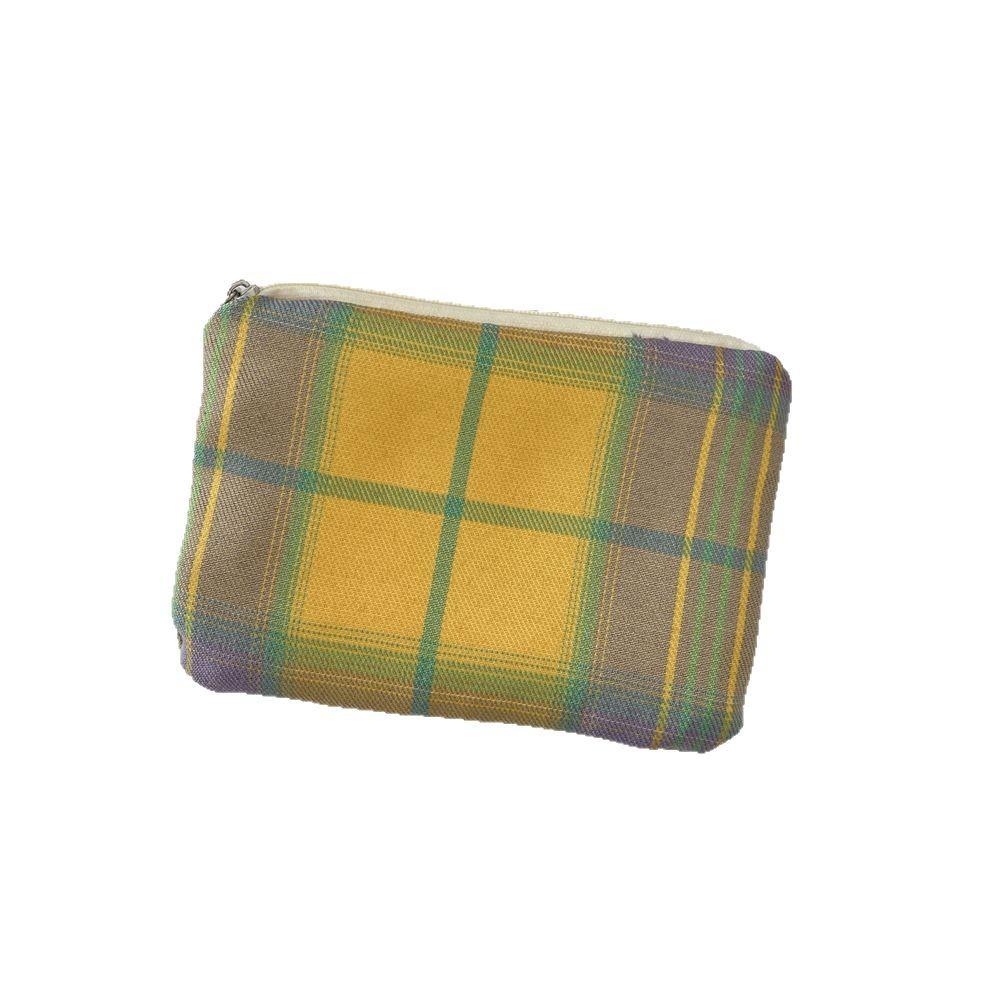 54184 Plaid Change Bag Retro Money Bag Women's Portable Lipstick Air Cushion Storage Bag Key Sundries Storage