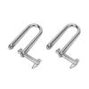 2pcs Long D Shackle Heavy Duty 8mm Marine Grade 316 Stainless Steel D Ring Shackles for Boats RVs Trailer