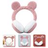 Girls Earmuff Plush Headband for Winter Comfort Pink