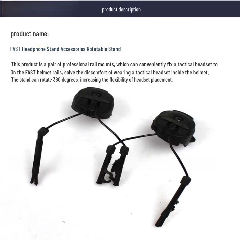 UOSU Rotatable Helmet Rail Headphone Holder