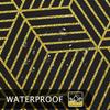 Black and Gold Striped Shower Curtain, Geometric Art Decor Bath Curtain, Abstract Modern Minimalist Waterproof Fabric Shower Cur