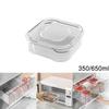 Food Storage Containers with Lids Thick Food Grade Plastic Food Container Square Stackable Refrigerator Organizer Bins