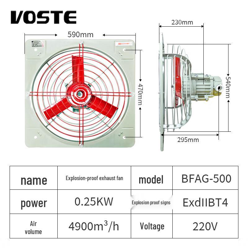 VOSTE BFAG Industrial Explosion-Proof Exhaust Fan 590mm