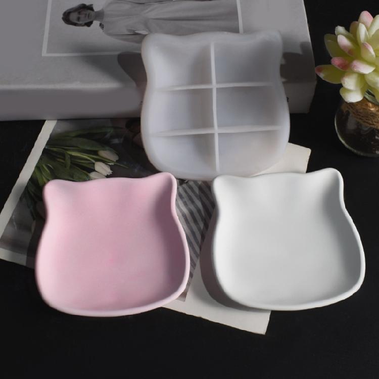 Cats Shaped Resin Tray Moulds for Epoxy Resin, Jewelry Tray, Candle Holder, Plaster SIlicone Moulds for Home Decoration