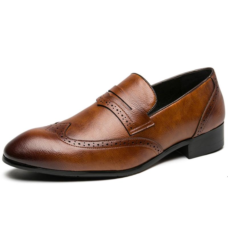 

Кожаные туфли в стиле ретро, ​​мужская повседневная обувь, мужские оксфорды в британском стиле 46 коричневый