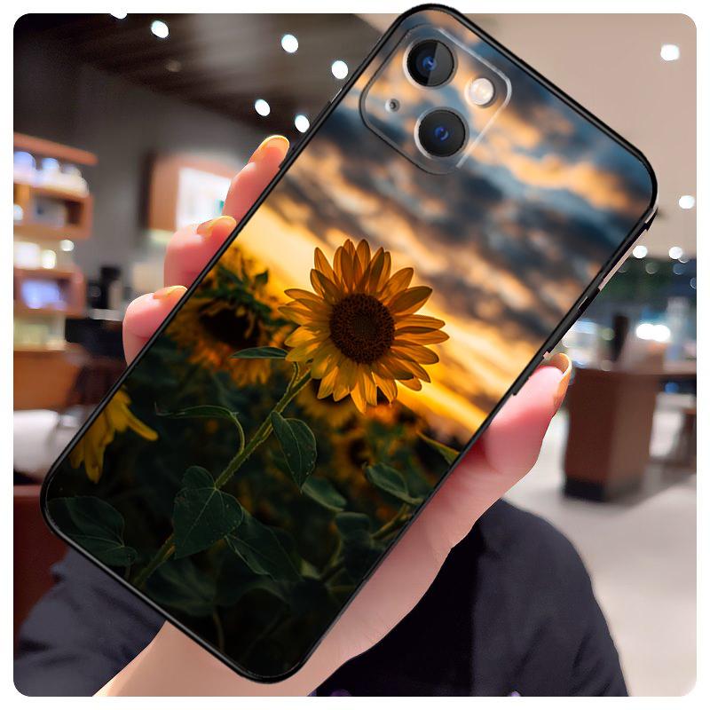 Sunny Sunflower Case For iPhone 15 Pro Max 14 13 12 11 16 17 Pro Max mini 15 16 Plus 16e 17 Air Phone Cover