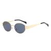 Elliptical Metal Sunglasses For Women With Uv400 Protection And Polarized Lenses For Outdoor Fashion And Cycling