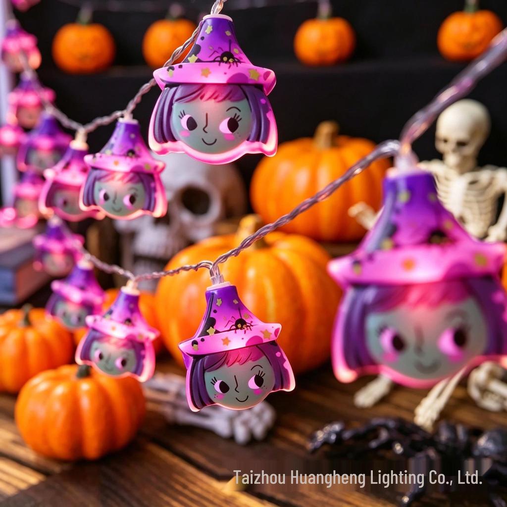 Colorful LED Halloween Ghost String Lights: Cute, Decorative Halloween Lighting