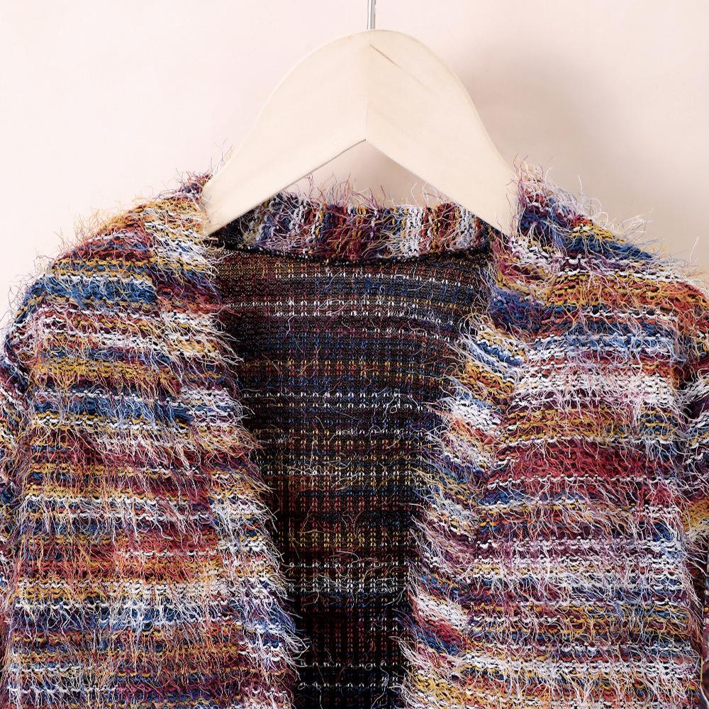 Children's Clothing New Autumn Winter Knitted Plush Long Cardigan Jacket for Girls