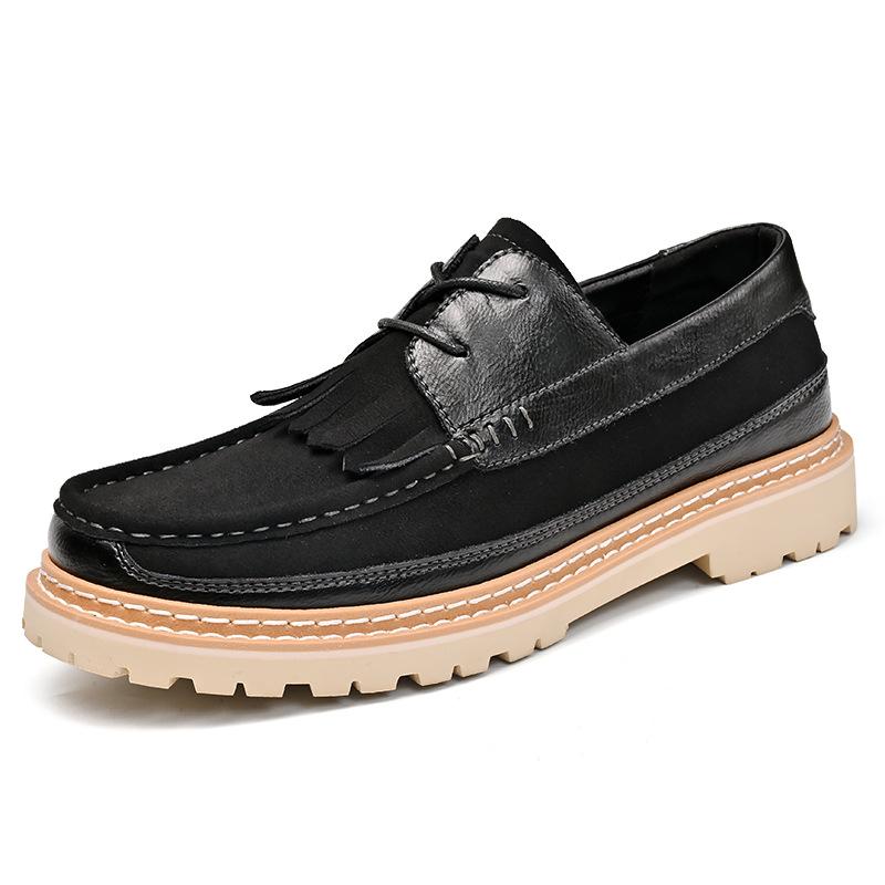 Popular 2025 European Station Leather Shoes Men's Business Casual British Style One Pedal Leather Men's Shoes Large Size 46