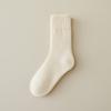 5 Pairs solid Color Hairy Soft Mid Tube Stockings Floor Sleep Socks Women Winter Warm Thicken Snow socks