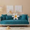 Autumn/Winter Super Soft Plush Banana Leaf Sofa Cushion: Modern Minimalist Solid Color Double Seat Cushion