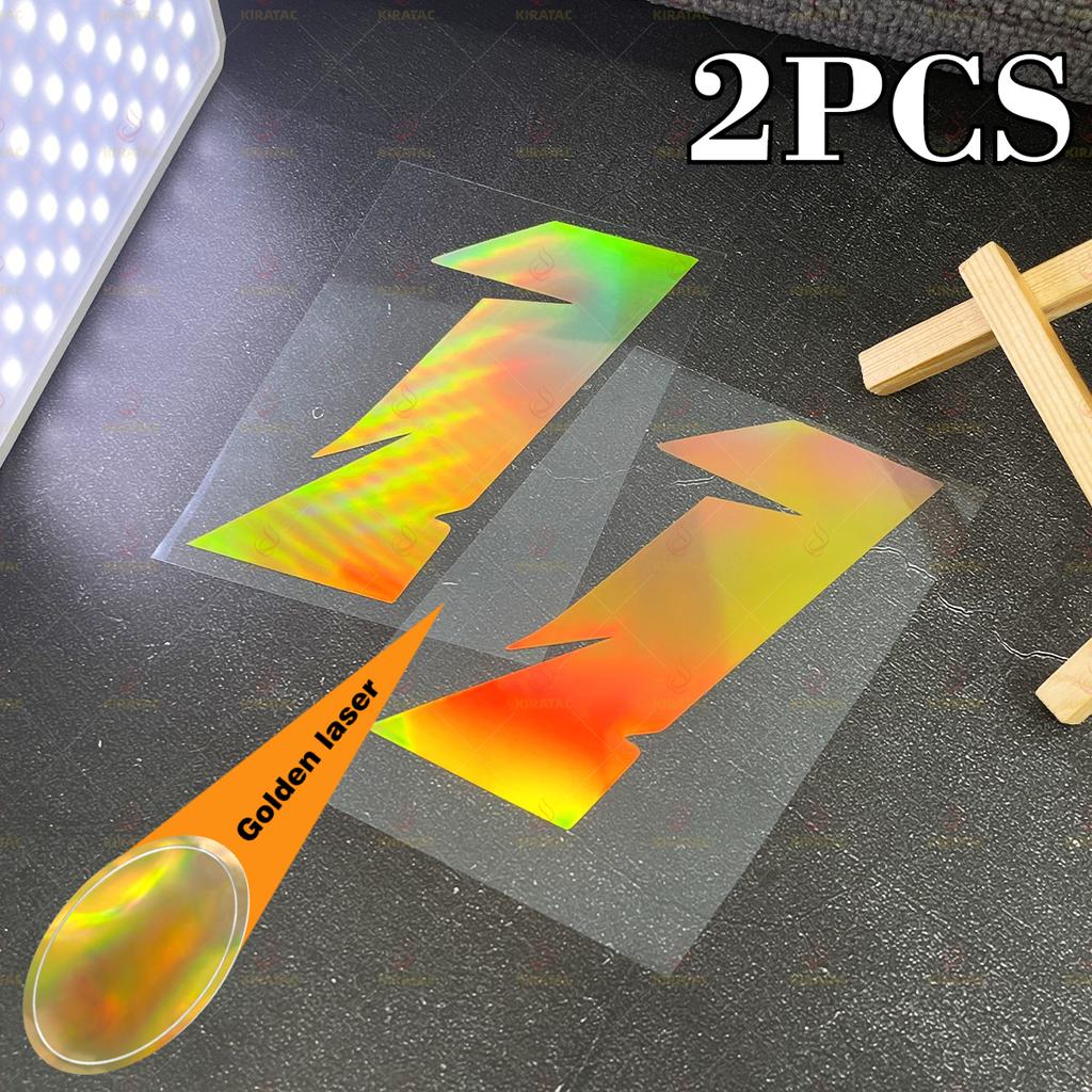 2pcs Gold Laser Motorcycle Number 0-9 Stickers Waterproof for Motorcycle Fairings Fuel Tank Helmet Scooter Universal Vinyl Decal