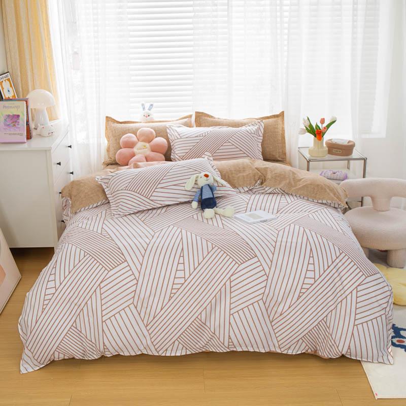 Four-piece Set for Bed, Three-piece Set, Skin-friendly Sheets, Quilt Covers, Pillowcases.
