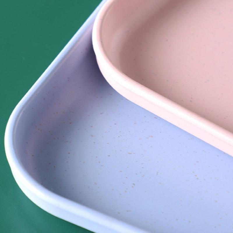 Plastic Serving Tray Home Tea Fruit Dessert Tray Anti-Slipscratch Resistant Plastic Food Cooking Storage Tray Kitchen Supplies