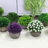 Kunstig blomst Plante Gress Papir Pulp Pot Bonsai Ornament Hage Skrivebord Dekor