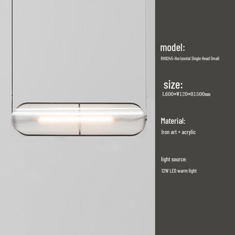 Nordic Modern LED Pendant Light - Creative Acrylic Long Strip Design for Living Room, Bedroom, or Restaurant.