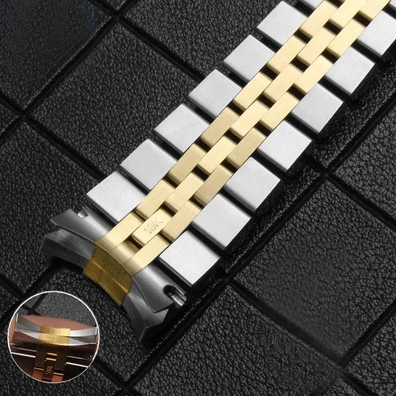 Watchbands For Rolex DATEJUST DAY-DATE OYSTERPERTUAL DATE Stainless Steel Watch Accessories Strap 17mm 20mm 21mm Watch Bracelet