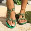 Women Summer Sandals  Butterfly Decoration Slippers Garden Shoes Beach Slides Flip Flops Bling Casual Slippers Plus Size 43