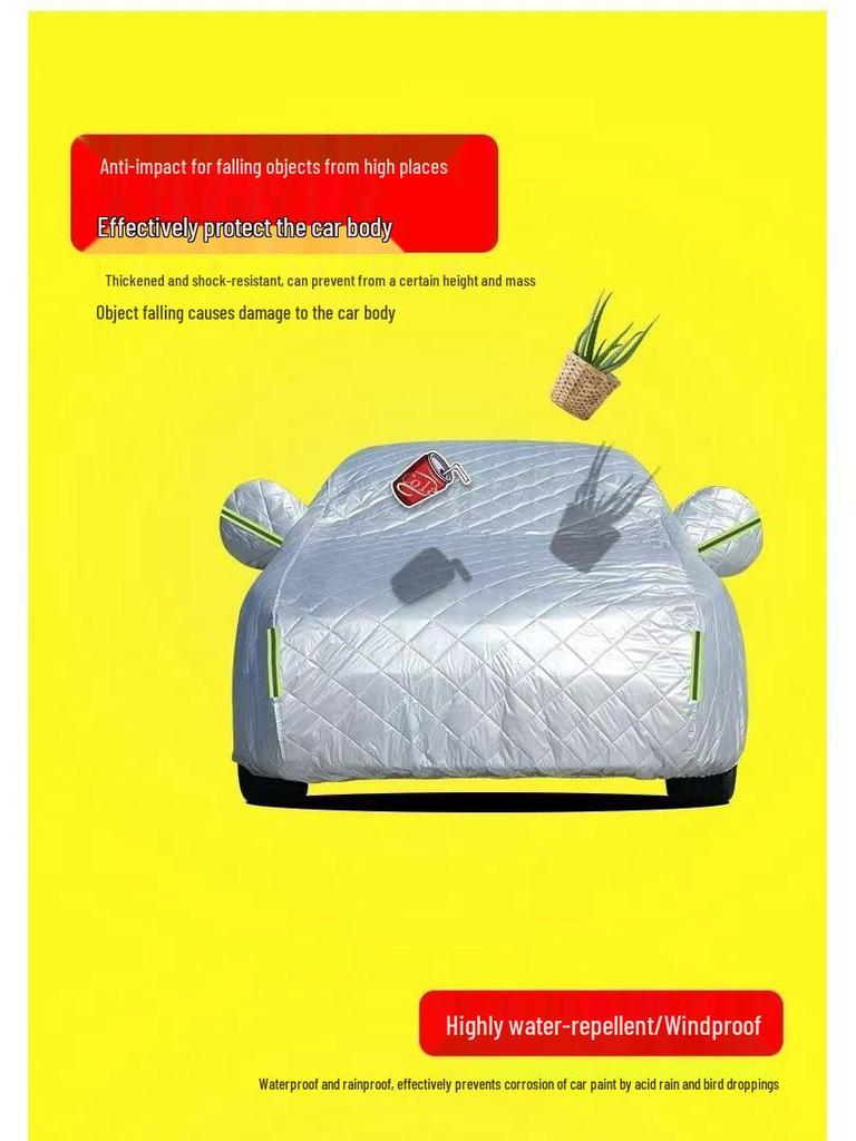 Housse de voiture matelassée en coton toutes saisons pour Honda CR-V: Protection contre la grêle, le soleil, le gel et la neige.