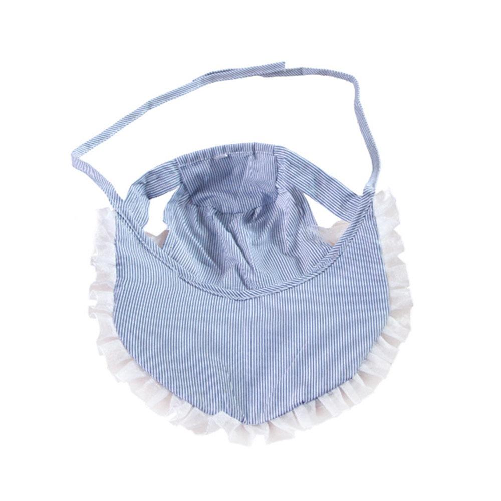 

Polyester+Lace Pet Sunshade Hat Breathable Pet Sun Protection Hat Fashion Cat Peaked Cap Outdoor Blue - M