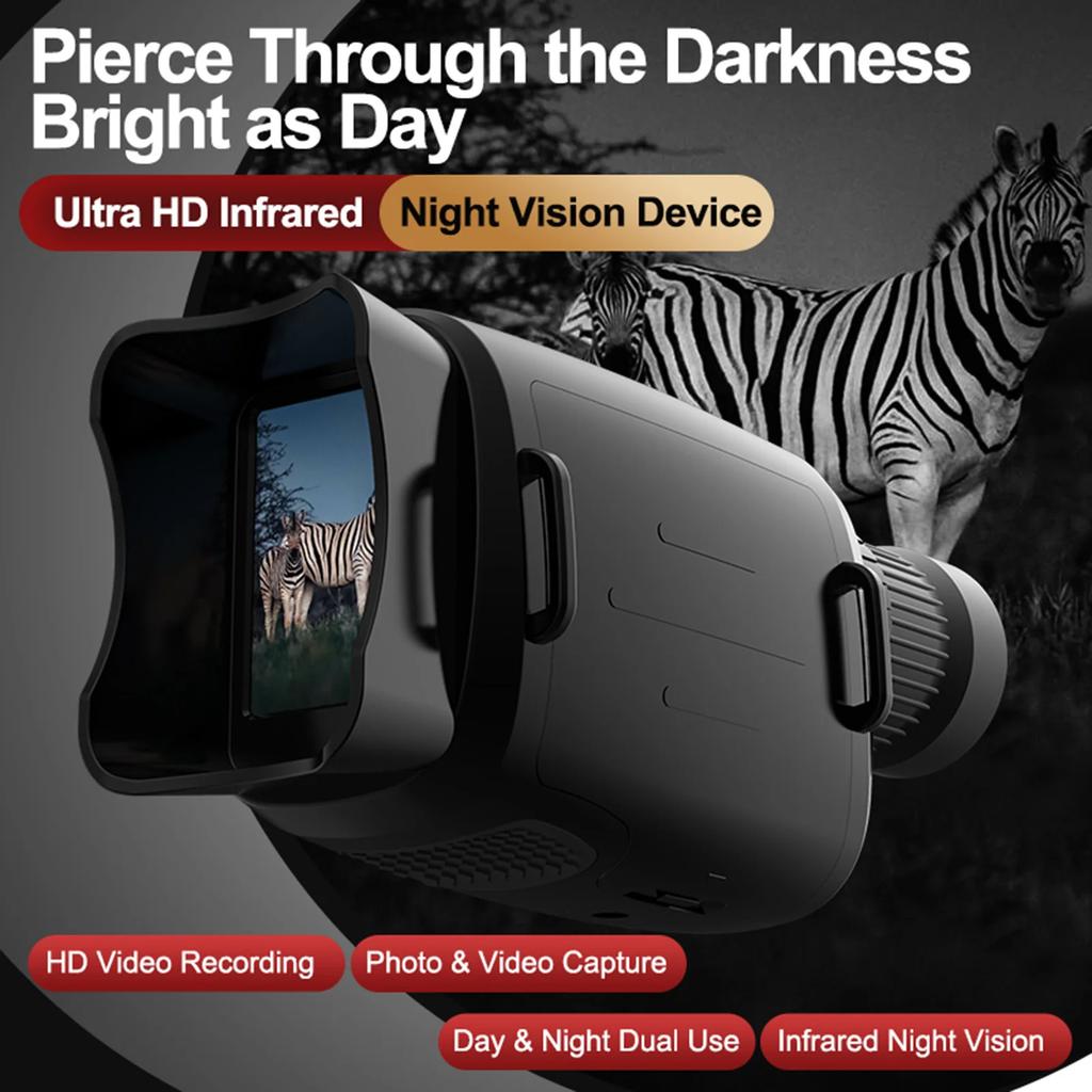 16-facher Zoom 2000mAh Wiederaufladbarer Akku 32 GB SD-Karte Nachtsicht-Monokular mit Armband Handheld