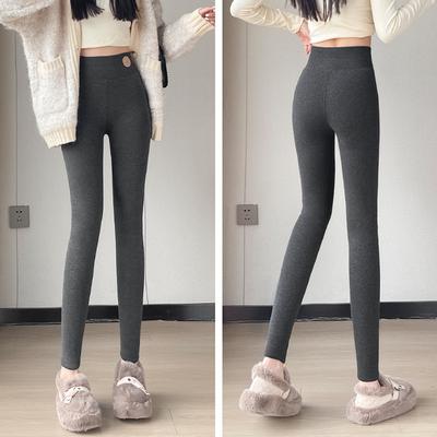 Plush Leggings for Women, Autumn and Winter Style, Large Size, Extra Thick Lambskin Warm Pants Woolen Long Johns