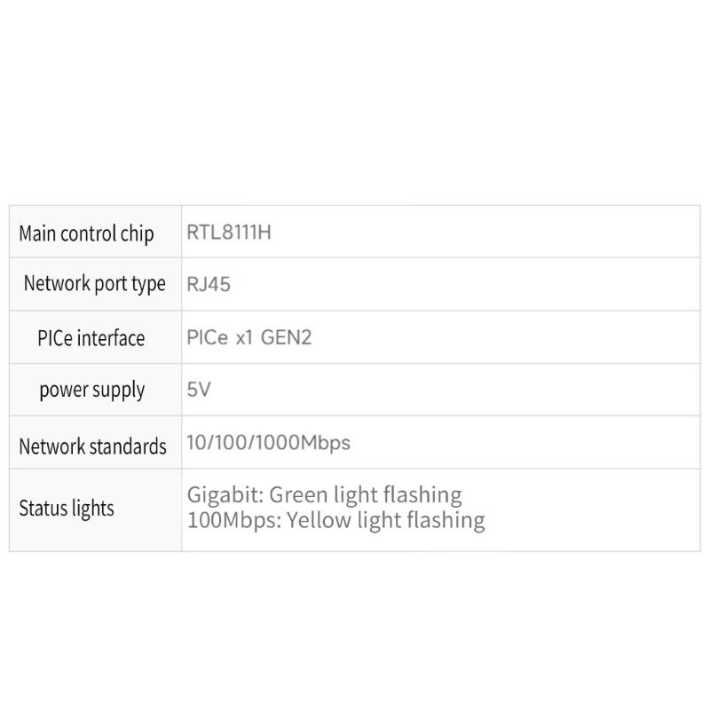 PCIE Rj45 Ethernets  Adapter PCIExpress Networking Board 10/100/1000Mbps RJ45 Adapter RTL8111H Fast