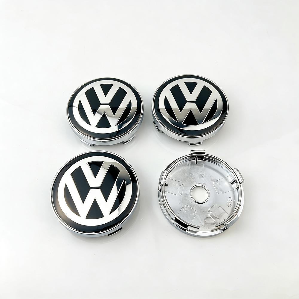 FD08-for Volkswagen 4PCS 60MM Car Wheel Center Cap Hub Covers Badge VW Polo Golf-4 5 6 7 MK5 CC Tiguan Passat MK6 MK7 Accessories