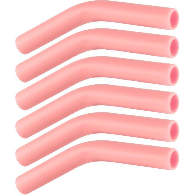6pcs Silicone Straw Tips, Reble Straw Tips Covers Replacement Straw Extender Tip Silicone Straw Elbows Tips Fit for 8mm 5/16 inch Outer Diameter
