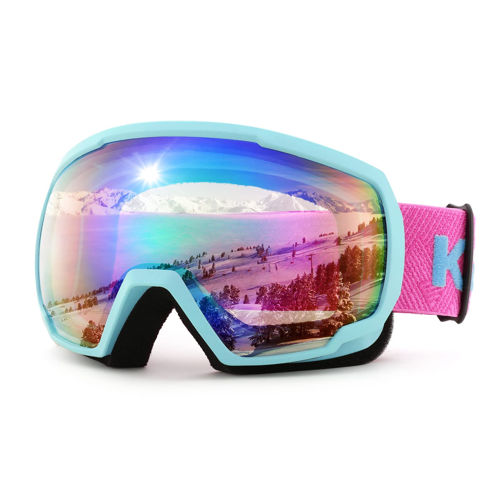 

Лыжные очки, очки для сноуборда OTG UV400, горнолыжные очки, двойные, унисекс, для молодежи B7148 [Karsaer], мужские, женские, противотуманные [сферические линзы]